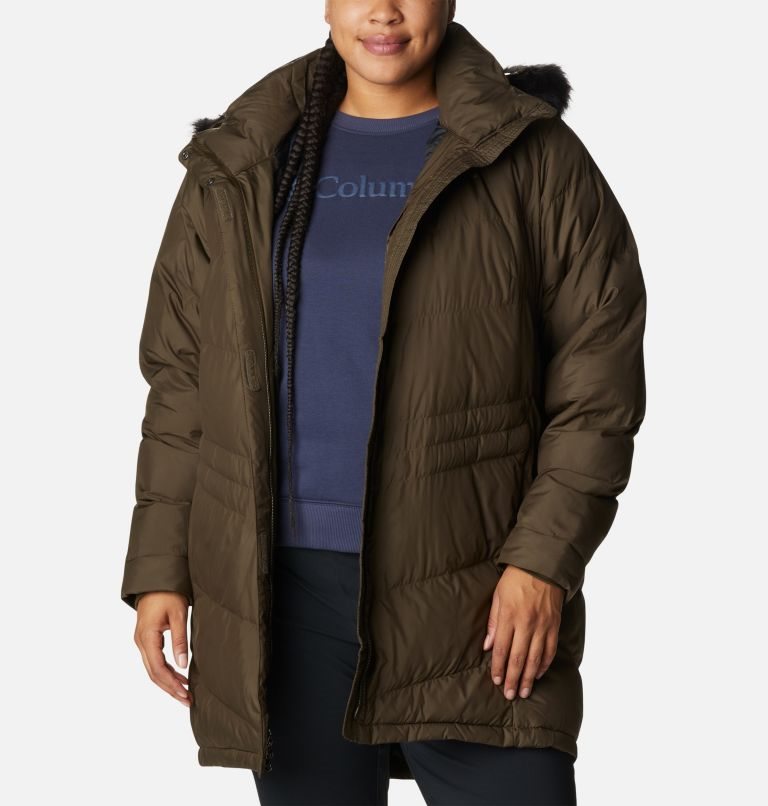 Jachete Izolate Columbia Peak to Park Mid-High Dama Masline Verzi | Plus Size AD97MZQS8